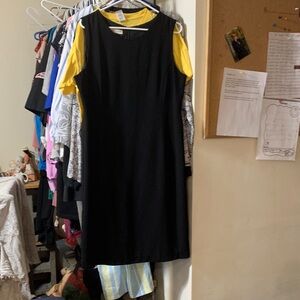 H&M Elegant Black Midi Dress. Size 16